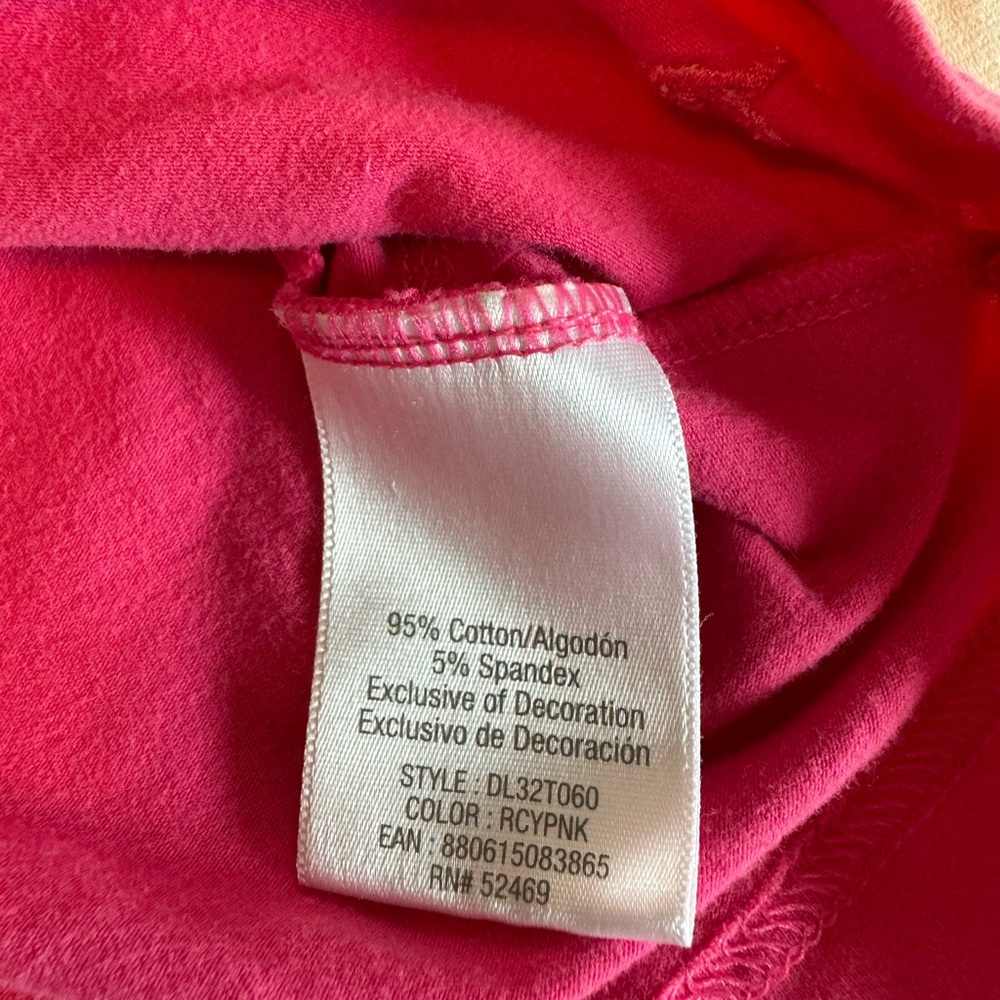 Danskin Now Women's Fuchsia Pink Active Tee - XXL (20) Short Sleeve Athletic Top - Picture 7 of 8